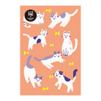 レトロ印刷ポストカード8枚セット（ねこ）