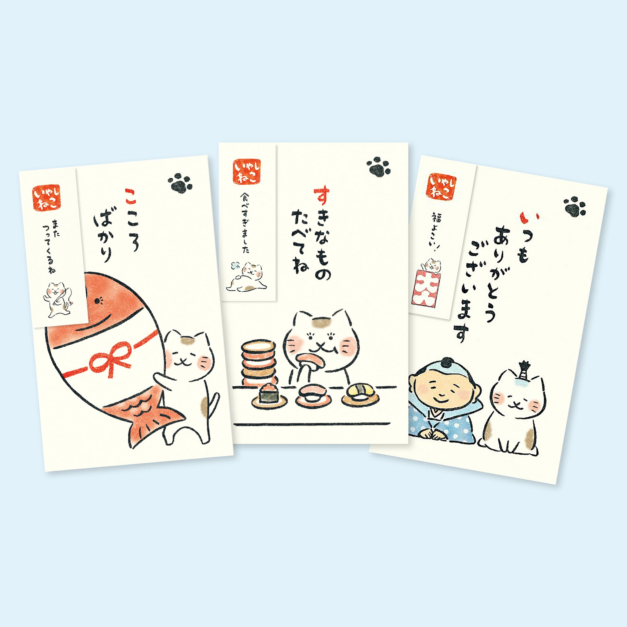 ぽち袋　いやしねこ（3枚入×3種セット）