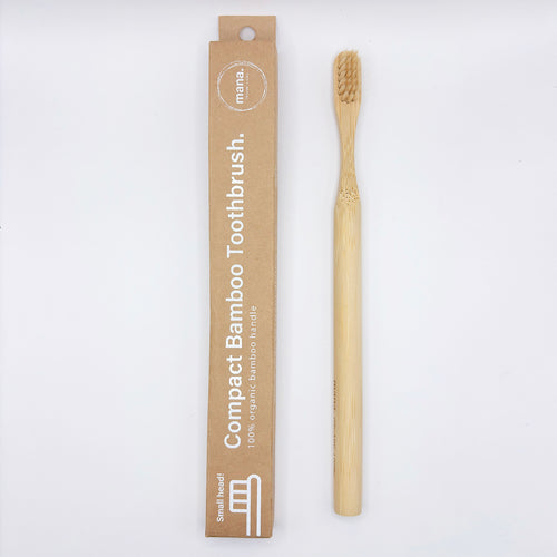 【軽くて磨きやすい/FSC認証】<br>竹歯ブラシ <コンパクト>