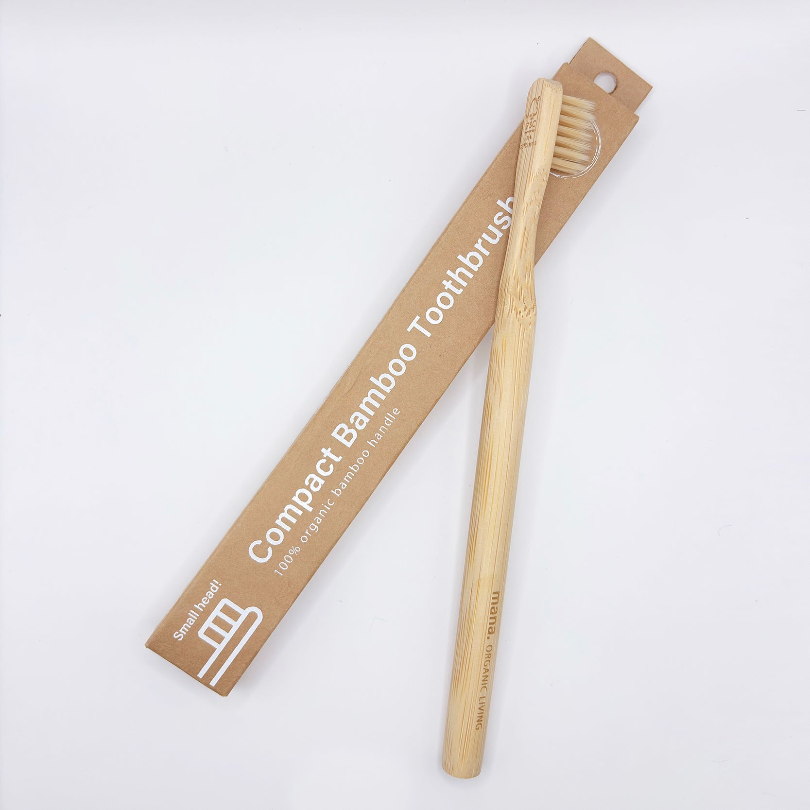 【軽くて磨きやすい/FSC認証】<br>竹歯ブラシ <コンパクト>